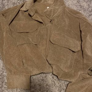 oversized brown corduroy jacket
